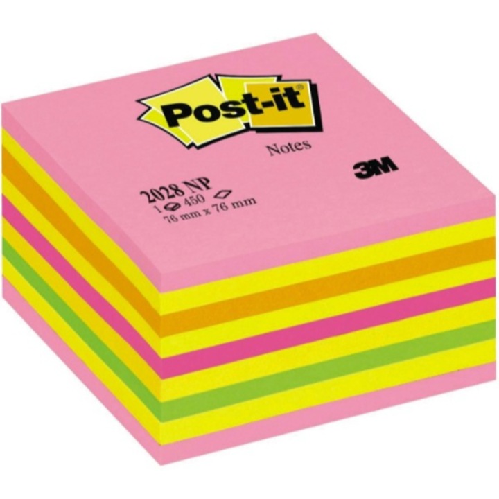 3M cetlik, 76x76 mm, rózsaszín, 450 db