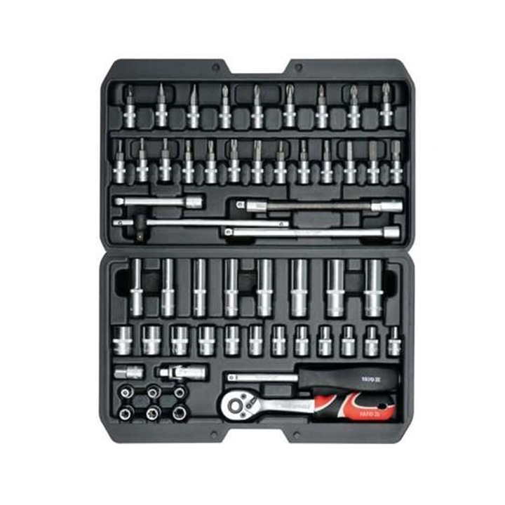 Trusa chei tubulare OMC cu biti 1/4", 56 buc