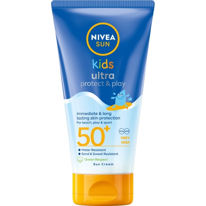 Sun Kids Ultra Protect&Play слънцезащитен лосион, Nivea, SPF 50+, 150 ml