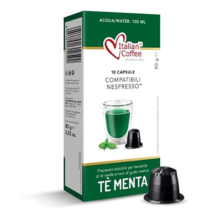 Ментов чай, 10 Nespresso съвместими капсули, италианско кафе