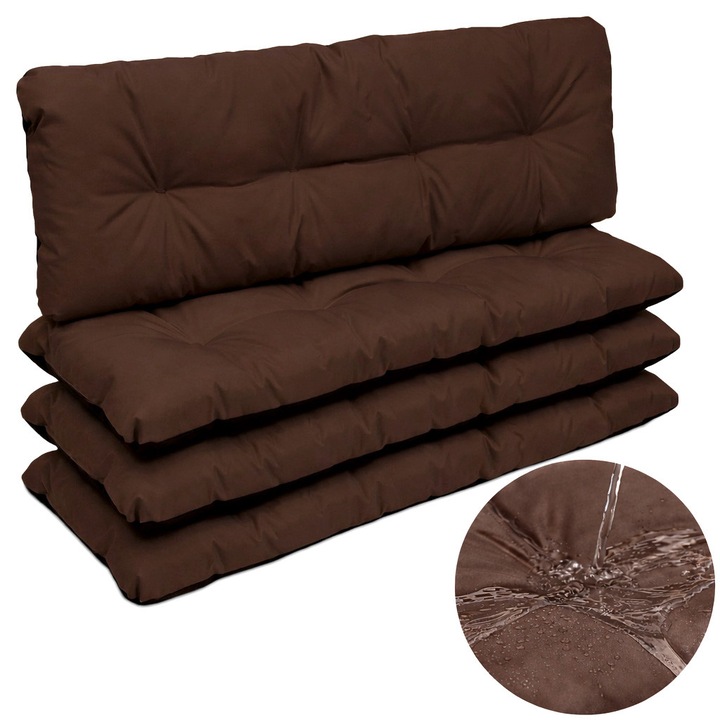 SuperKissen24 pad párnák szett, 4db, 120x38cm, Barna