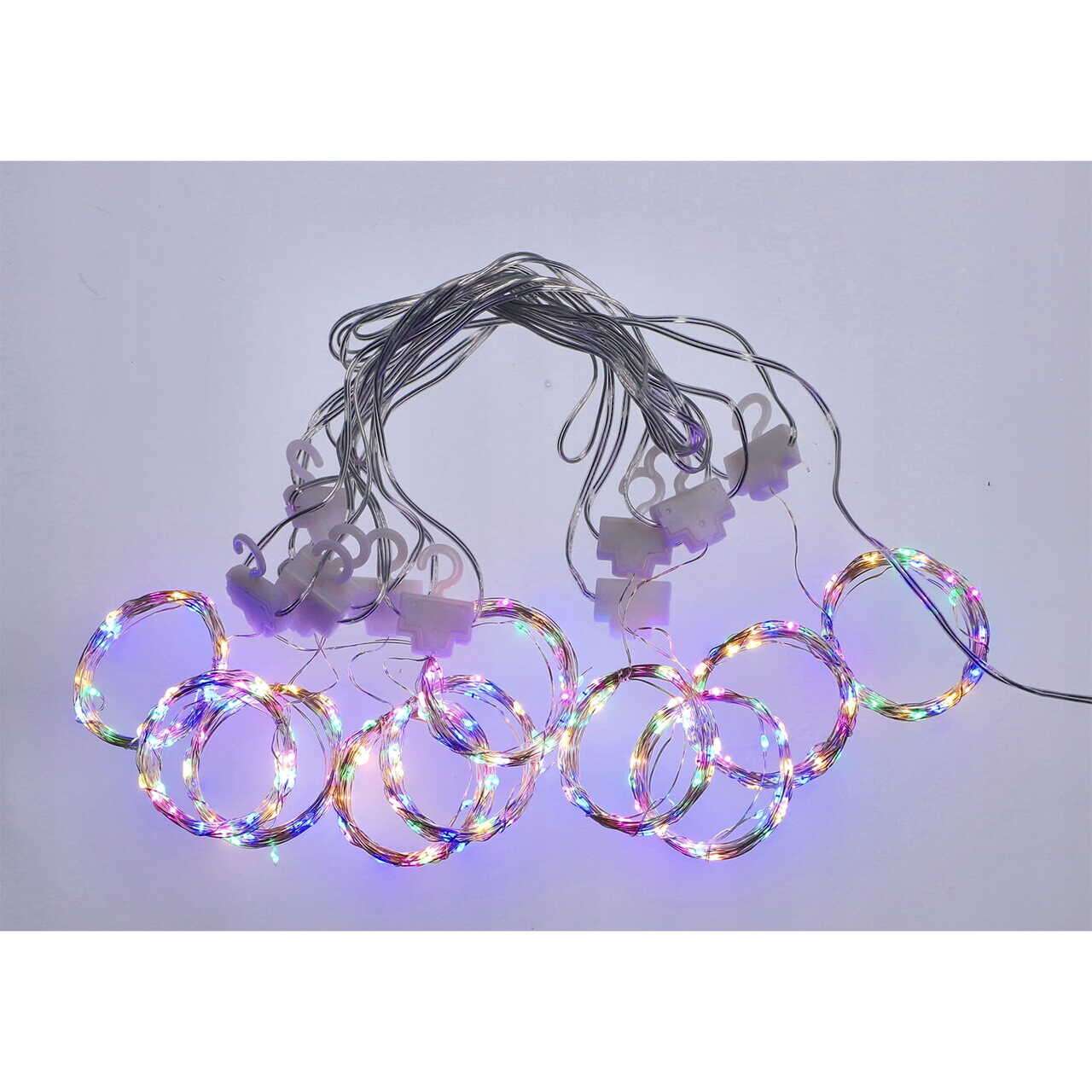 Коледна светлинна инсталация, вътрешна, 300 микро светодиода, 8 режима ...