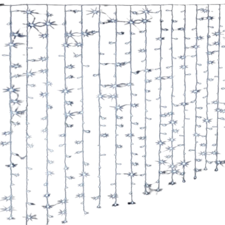 Perdea luminoasa 150 LED, 140 x 90 cm, alb rece