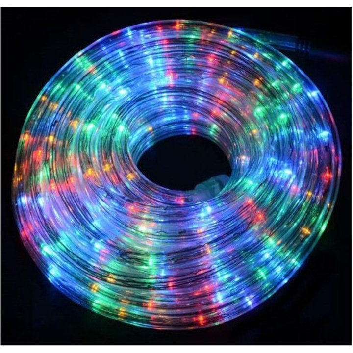Instalatie cu led, exterior/interior, 10m, multicolor
