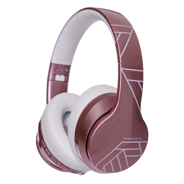 PowerLocus P6 vezeték nélküli audió fejhallgató, Rose Gold Gloss