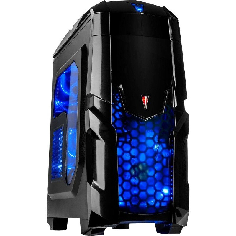 Carcasa Inter-Tech Q2 Illuminator Blue, SECC Steel ATX Mid Tower, fara sursa
