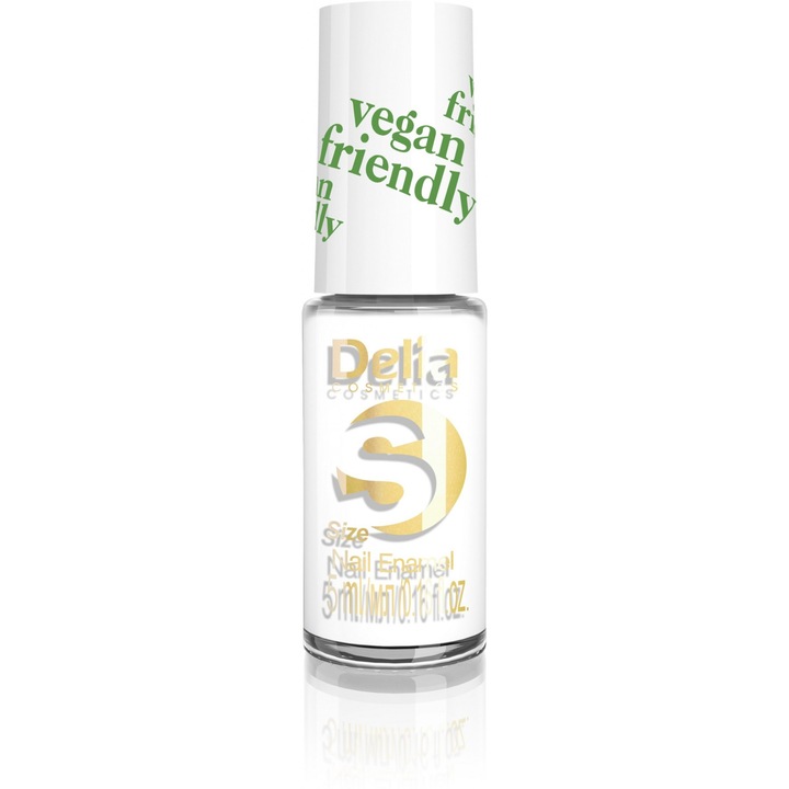 Körömlakk Vegánbarát Méret S Nr. 201 B terv, Delia, 5 ml, fehér