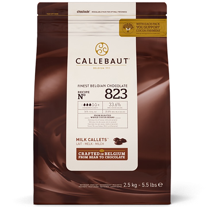 Ciocolata cu Lapte Dropsuri 33,6%, 2.5 Kg, Callebaut