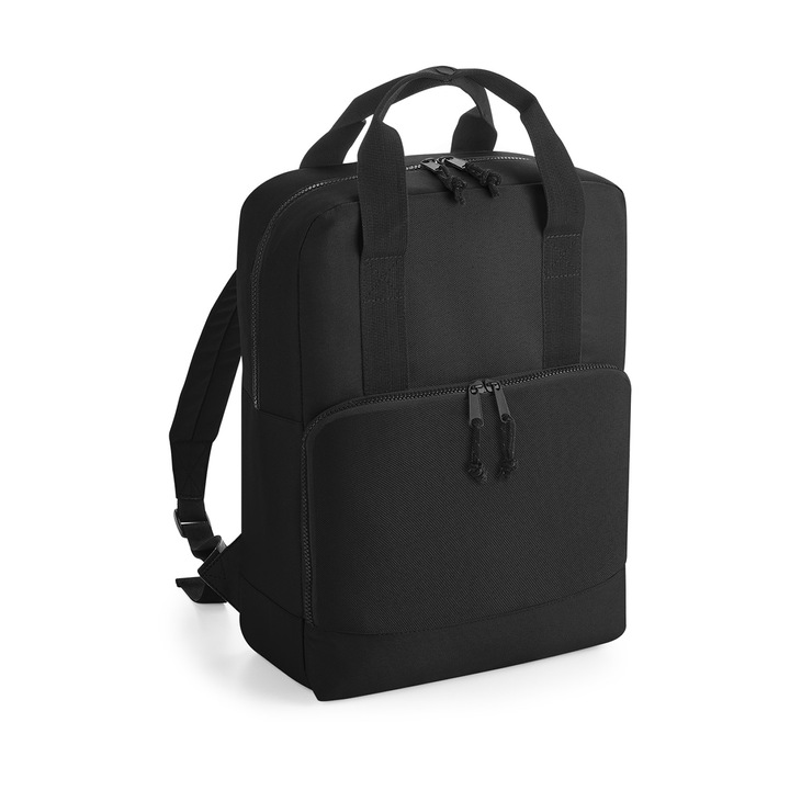 Hátizsák hőszigetelt rekesszel és fényvisszaverő elemekkel, fekete, 16 L, Unisex