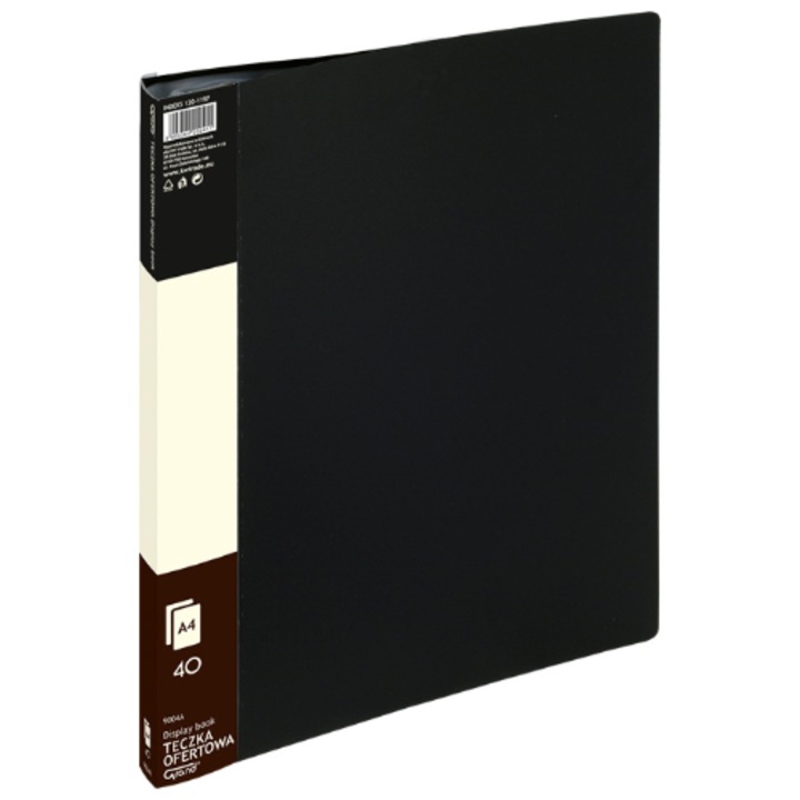 Dosar cu 40 folii, Grund, Polipropilena, Negru