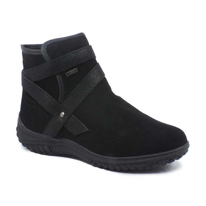 Botine dama din piele intoarsa naturala cu TEX Maria Conti inchidere cu fermoar O0