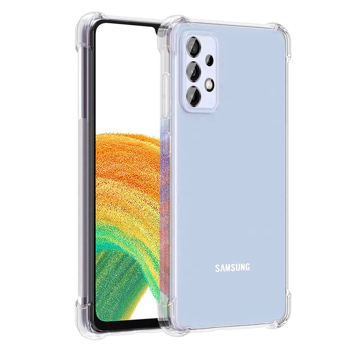 Противоударен TPU калъф за Samsung A23, PremiumCell, силикон, защита против удар, ултра безопасна камера, прозрачен