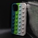 Apple Iphone 11 Pro Max tok, Push Bubble Protection, Interaktív Pop It Now, Stressz elleni játék, Divatos színes Invogue, smaragdzöld/zöld/mentazöld/krém
