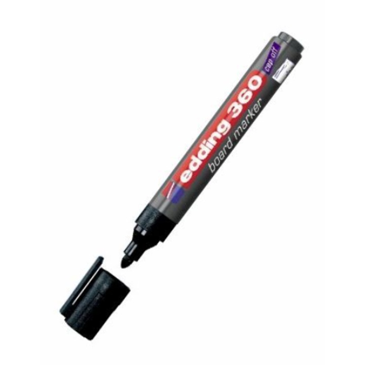Marker Edding 360 pentru tabla, varf 1.5-3 mm, negru