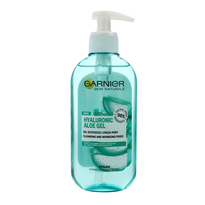 Arctisztító gél, Garnier, Skin Naturals, Aloe/Hyaluronsav, 200 ml