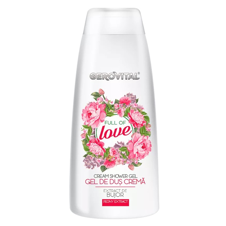 Gerovital tusfürdő bazsarózsa kivonattal, Full of Love, 750 ml