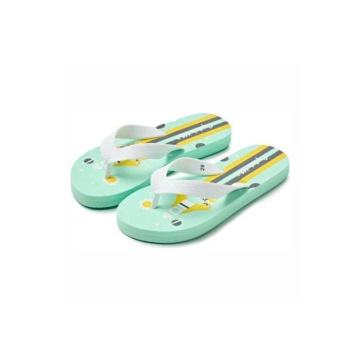 Slapi pentru copii, Captain Mike, Plastic, Galben/Verde menta