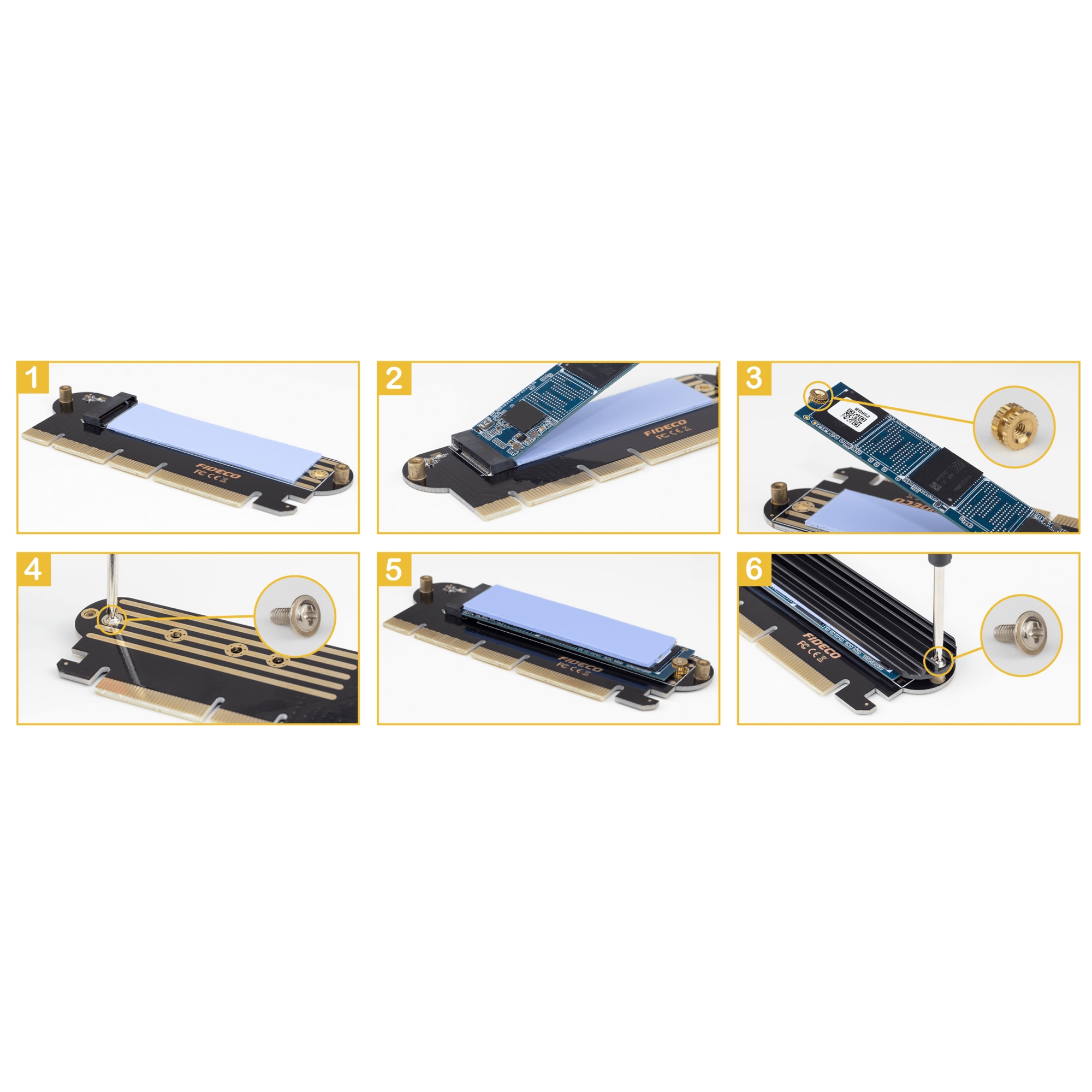 Адаптер Pci-E X16 към M.2 Nvme 64Gbps, адаптерна карта Pci-E 4.0 с M.2 ...