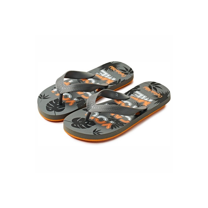 Slapi pentru copii, Captain Mike, Plastic, Gri/Portocaliu