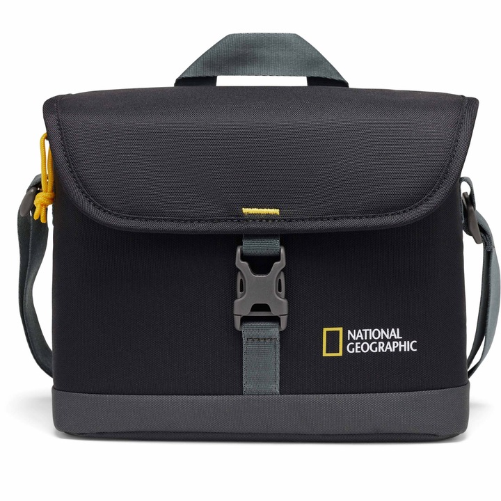 Фото чанта за рамо за DSRL/безогледални фотоапарати, National Geographic, M, черна