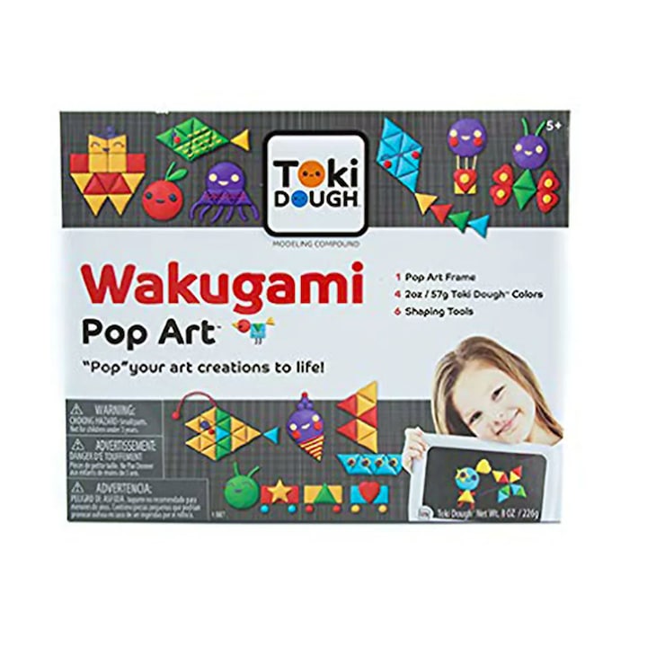 Set creativ, Toki Dough Wakugami Pop Art, modelati plastilina in stil japonez, + 5 ani