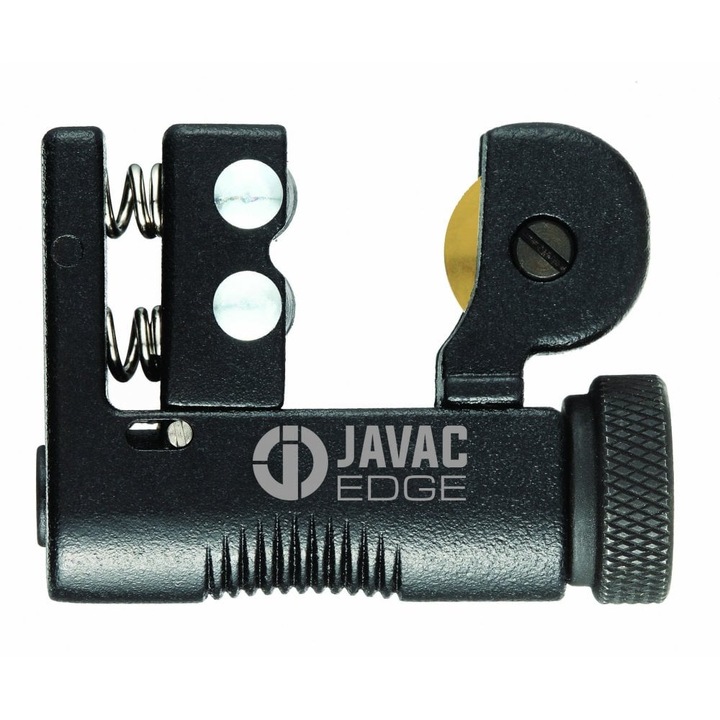 Javac EDGE Mini Cutter profesional pentru tevi cupru, aluminiu si alama, Ø 4–16 mm (1/8"–5/8"), lama titan, taiere rapida si precisa