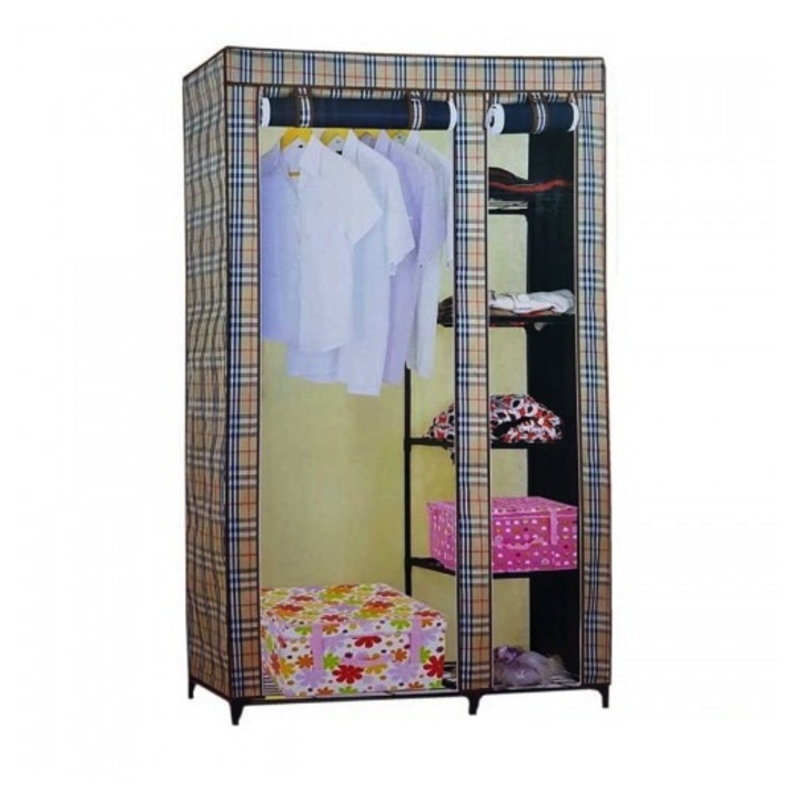 Dulap haine Textil JJL-0719 2 compartimente 105 x 45 x 175 cm multicolor