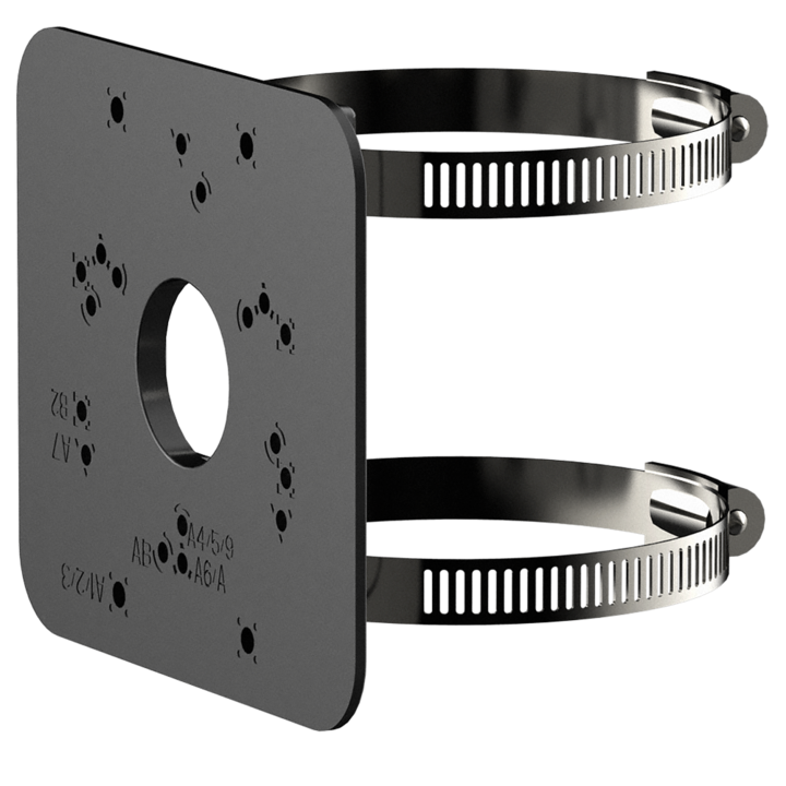 Konzol PFA152-E, Dahua, Rúdhoz, Alumínium, 125,6x114x20 mm, Fekete