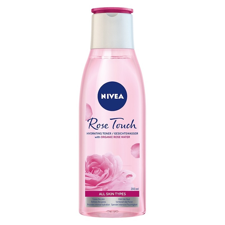 Тоник лосион, Nivea, Rose Touch, Органична розова вода, 200 мл