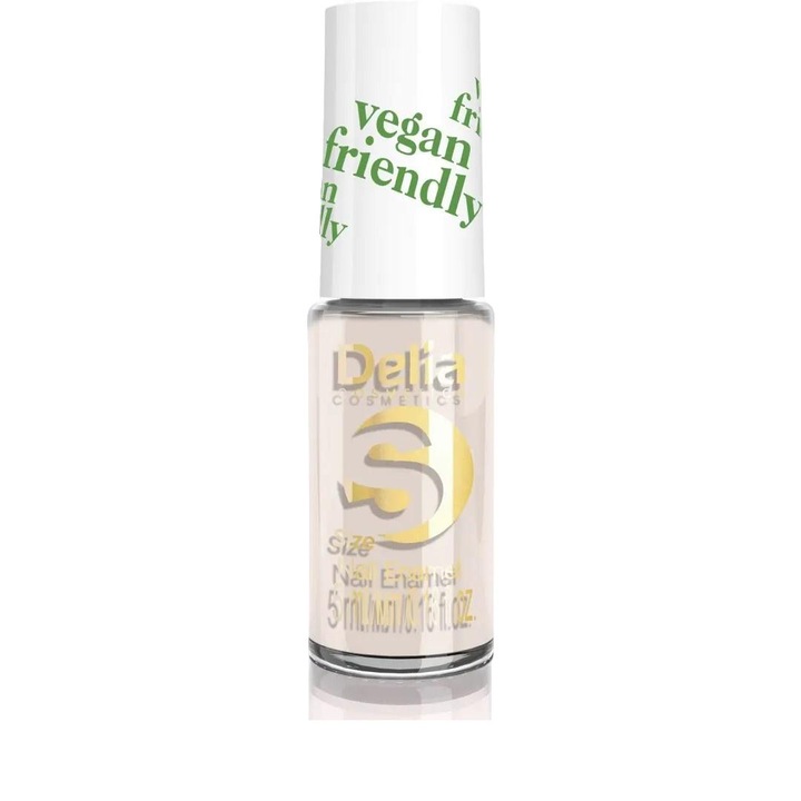 Lac de unghii Vegan Friendly Size S Nr. 207 Nude to Me, Delia, 5 ml, Bej