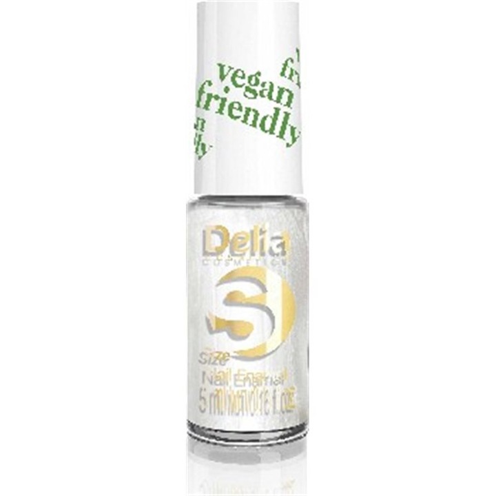 Lac de unghii Vegan Friendly Size S Nr. 207 Nude to Me, Delia, 5 ml, Alb