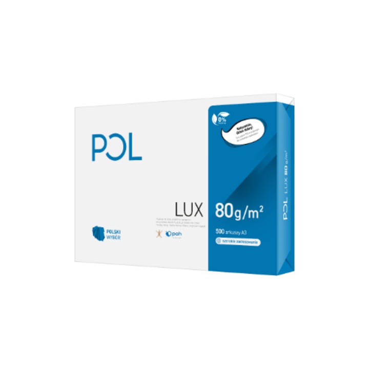 Felső fénymásoló papír a nyomtatóhoz, Pollux, A3, 80 g