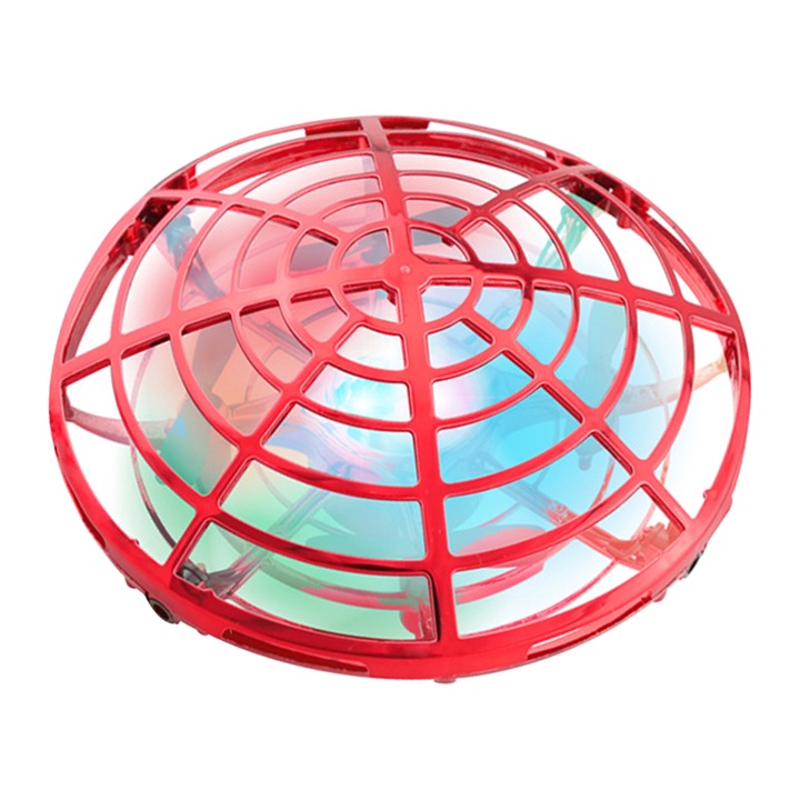 Мини дрон MYFYU UFO, LED, 5 сензора, USB, Червен