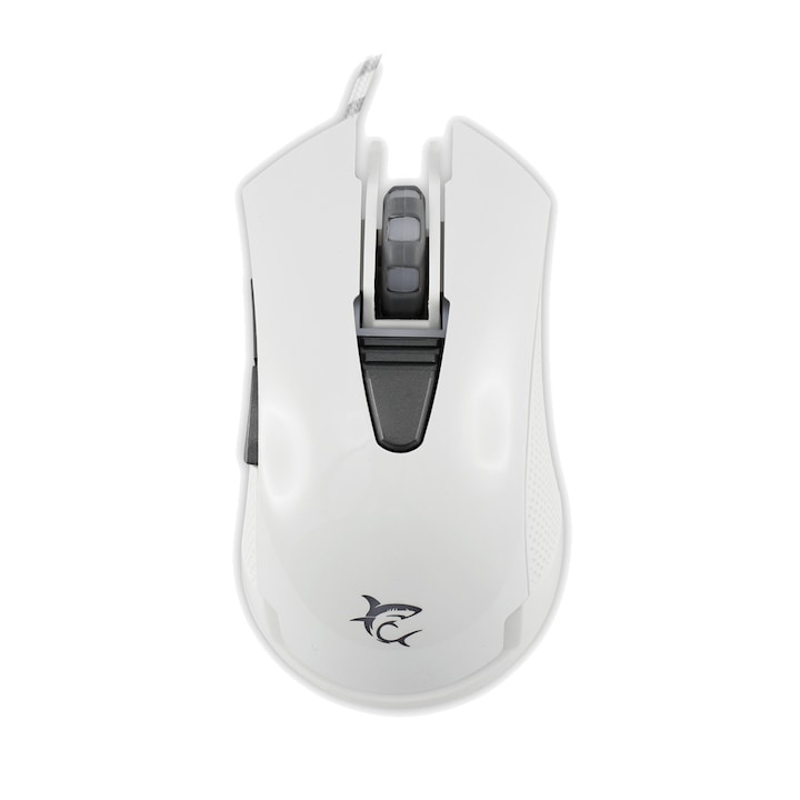 Геймърска мишка White Shark GENGHIS KHAN GM-1603W, 4800dpi, бяла