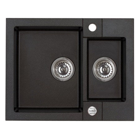 Chiuveta Algranit Alveus Rock 80 595x475mm Reversibila Material Compozit Negru Emag Ro