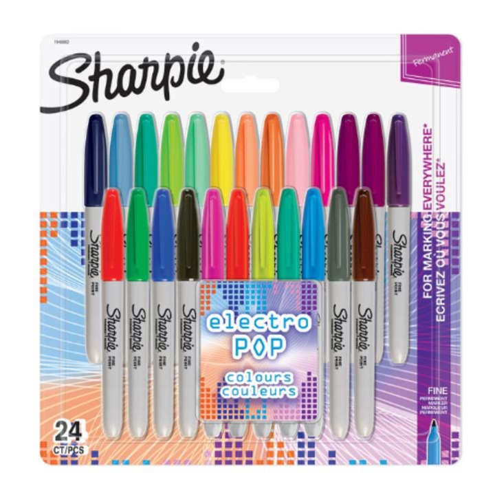 Комплект 24 маркера, Electro Pop, SHARPIE, Многоцветен