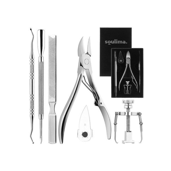 Set pedichiura, PROCART, trusa ingrijire unghii incarnate, 6 instrumente otel inoxidabil