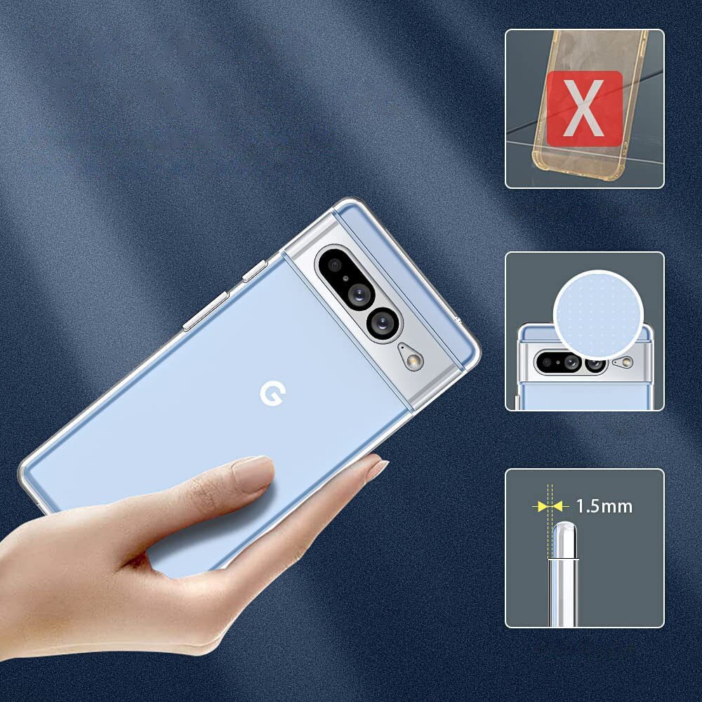 Carcasa Ultra Clear 0.5mm compatibila cu Google Pixel 7 Pro Transparent