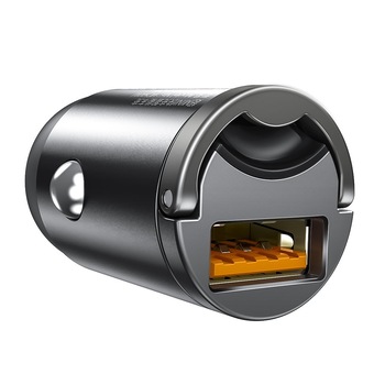 Incarcator auto rapid Baseus Tiny Star Mini, 1xUSB-A, 30W, Gri