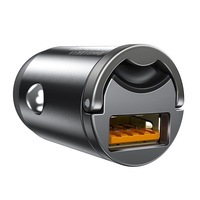 Incarcator auto rapid Baseus Tiny Star Mini, 1xUSB-A, 30W, Gri