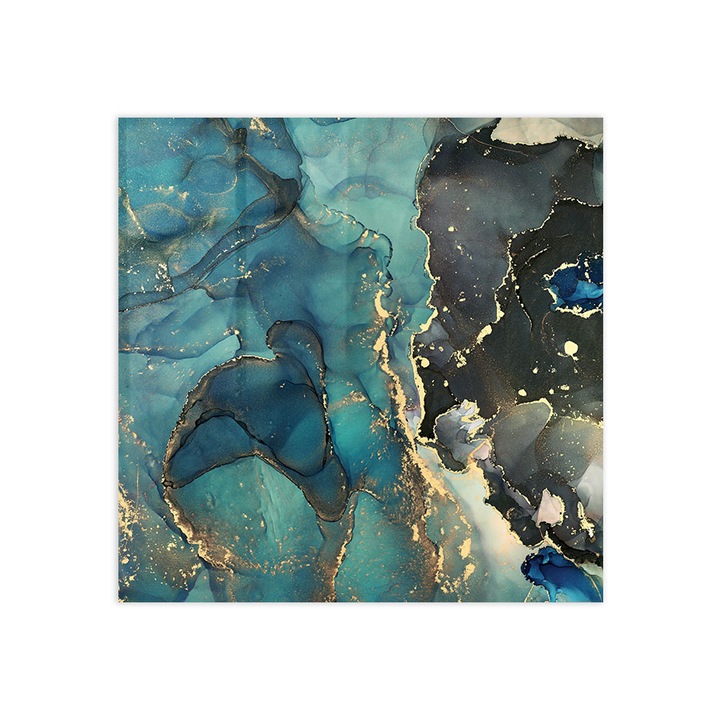 Panou Sticla Bucatarie, Blue Marble, 100x100cm