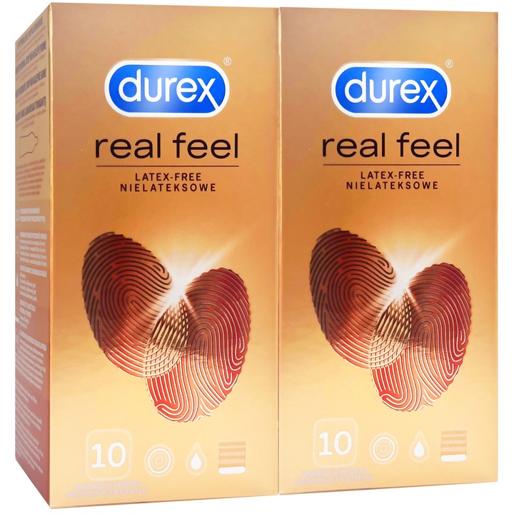 Презервативи Real Feel Durex, 2х10 бр.