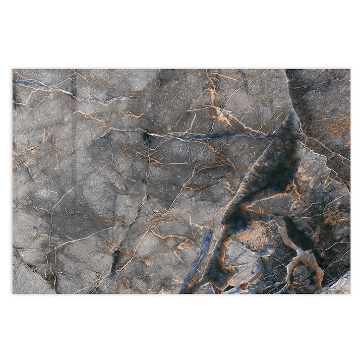 Стъклен панел за гръб на кухня, ARTHUB, gray marble texture, 50x70cm