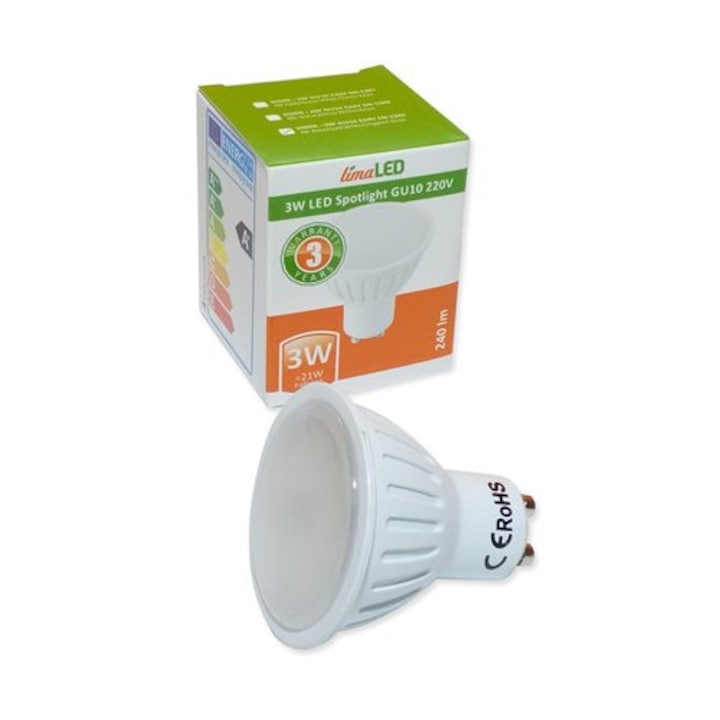 LED луничка 3W GU10 220V 6000K