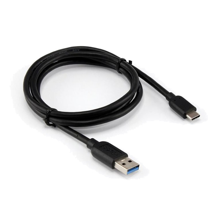 USB Type-C кабел SBOX CTYPE-1, Type-A M - Type-C 3.0 M, 1.0 м, черен