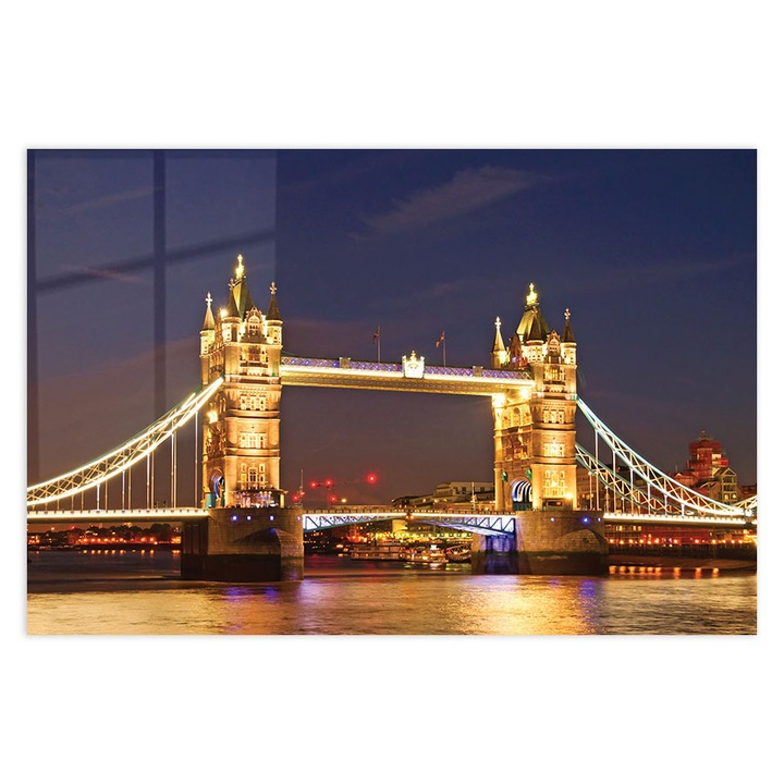 Стъклен панел за гръб на кухня, ARTHUB, London Tower Bridge, 60x80cm