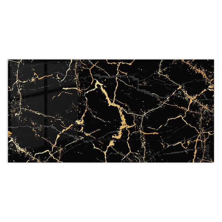 Стъклен панел за гръб на кухня, ARTHUB, lugury gold marble, 60x150cm