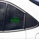 Sticker decorativ perete, auto si geam, Live fast, Verde, 19 cm