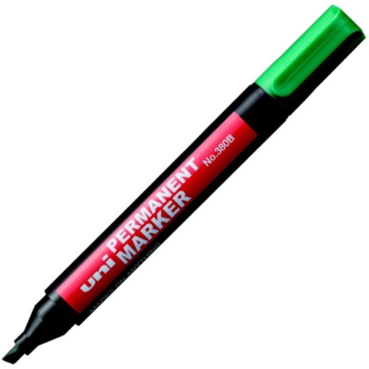 Перманентен маркер, 380, UNI, зелен
