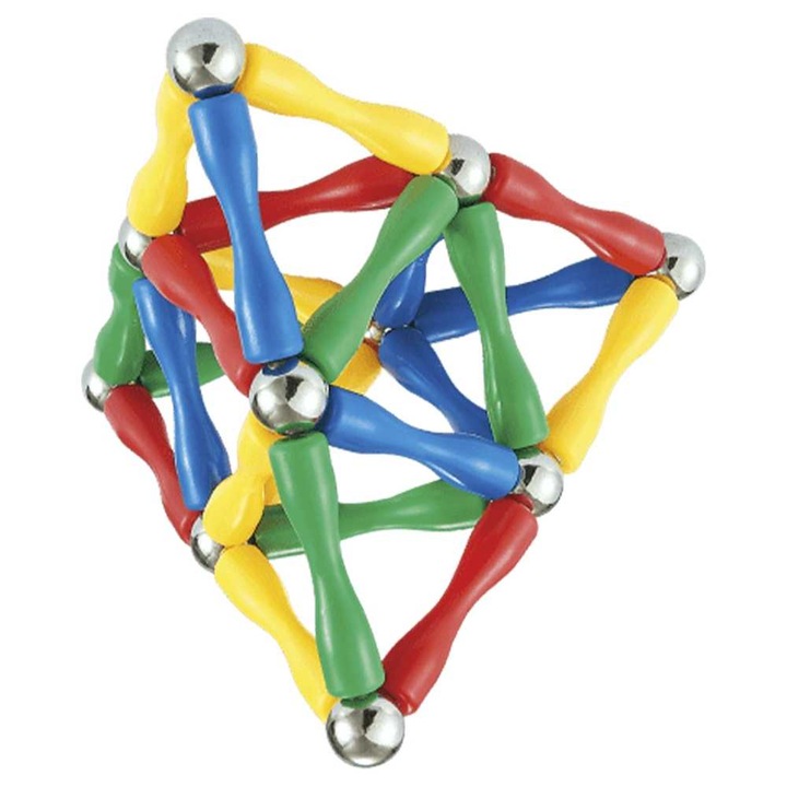 Joc constructii magnetice 124 piese, 7Toys